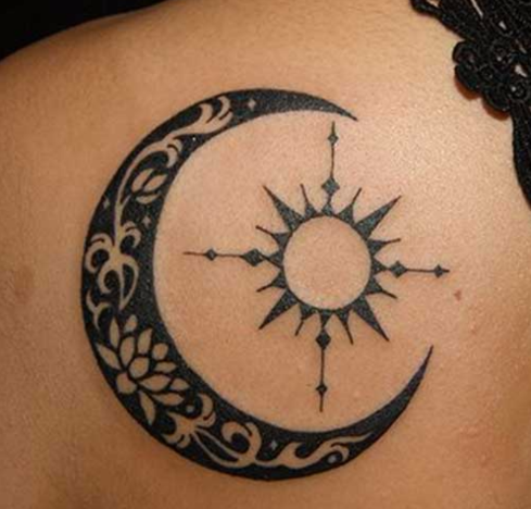 Sun and Moon Together Spiritual Meaning Tattoo