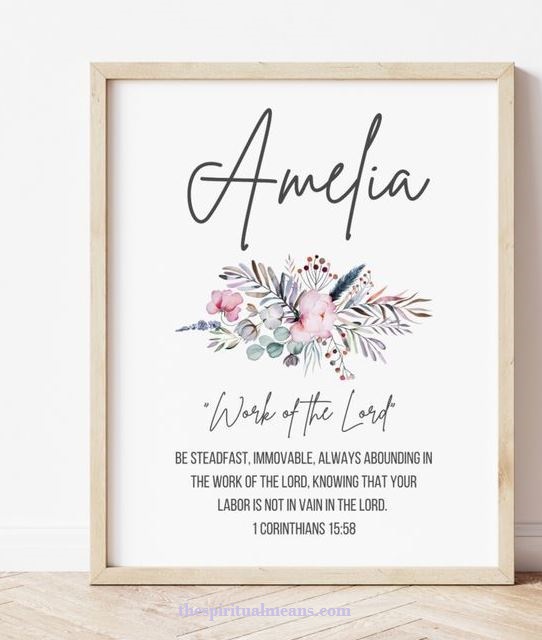 Amelia Name Meaning Hebrew